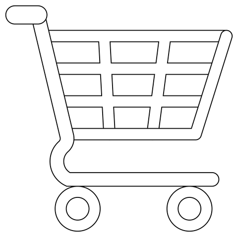 Shopping Cart Coloring Page